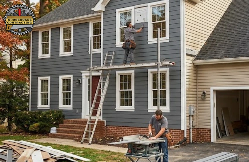 Homeowner consulting with New Maryland Contractors before starting a home renovation project