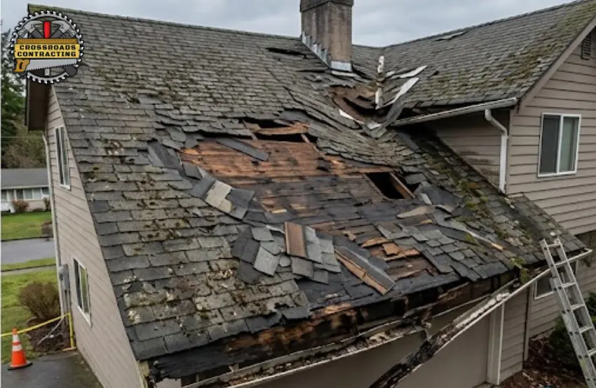 Water leaking through damaged roof demonstrates the Risks of Delaying Roof Replacement