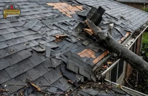 Professional roof inspection showing hidden Roof Damage After a Storm in Dunkirk MD on a residential home.