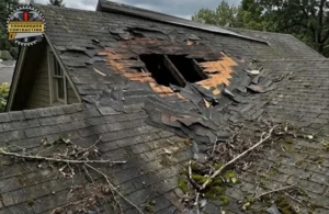 Roof Need Immediate Repair in Dunkirk MD due to damaged shingles and visible roof deterioration after severe weather.