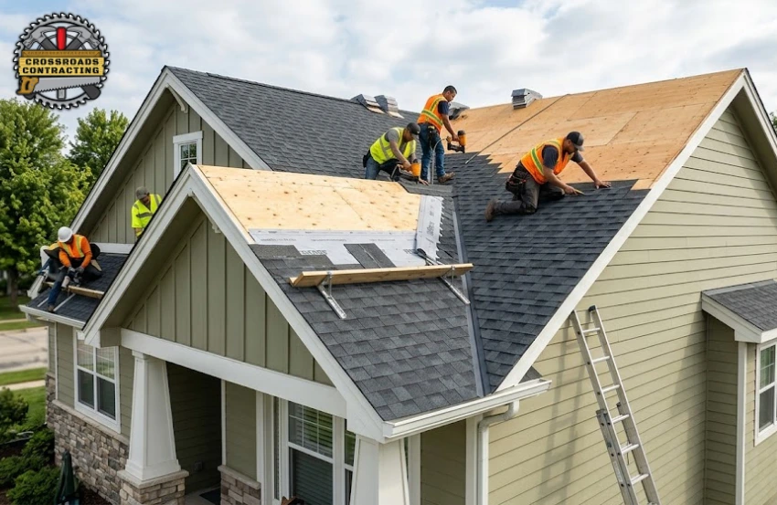 New roof installation project showing roof repair or roof replacement in Southern Maryland