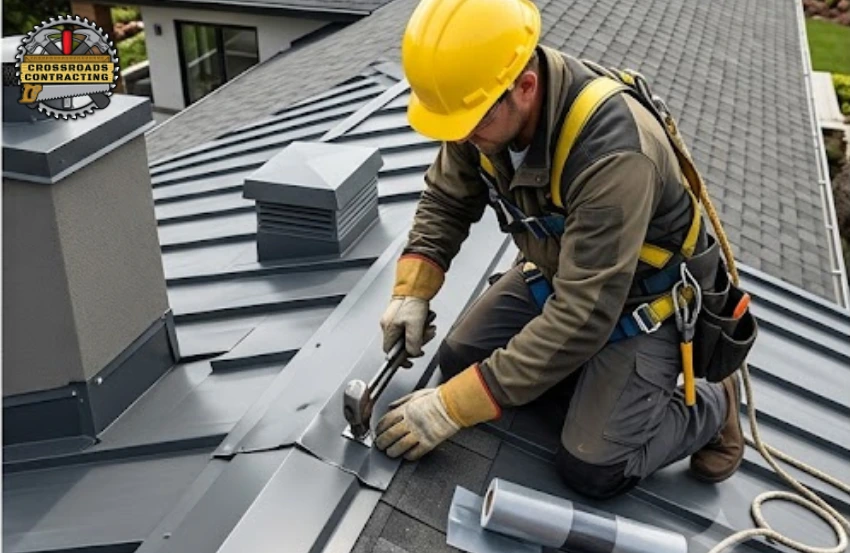 Professional roof installation service by a Roofing Contractor in Dunkirk, MD on a residential home