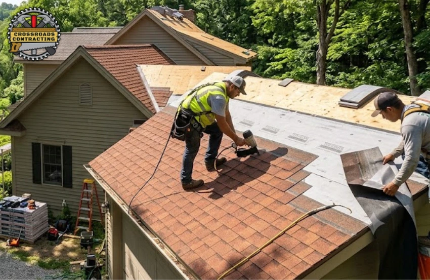 Roofing Problems Handled by Roofing Contractors Maryland including roof leak repair and damaged shingles in North Beach, MD