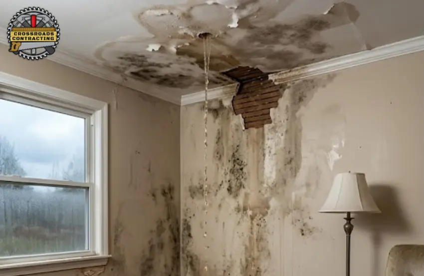Home with severe roof damage showing the Risks of Delaying Roof Replacement