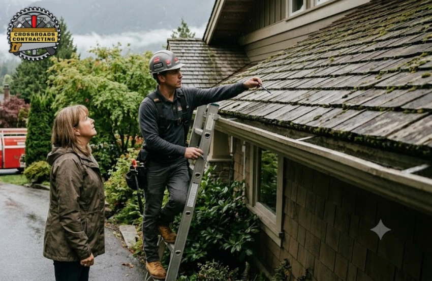 Professional roof inspection before hiring a roofing contractor for roof replacement