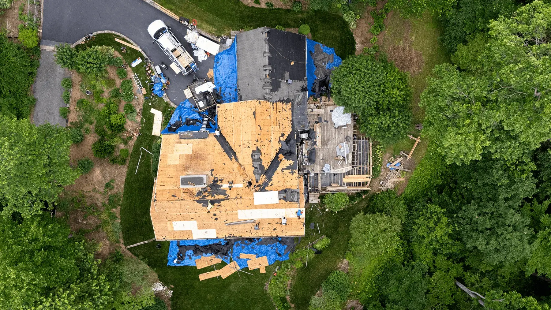 Roofing contractors performing Roof Replacement Prince Frederick MD during ideal weather conditions for lasting results.