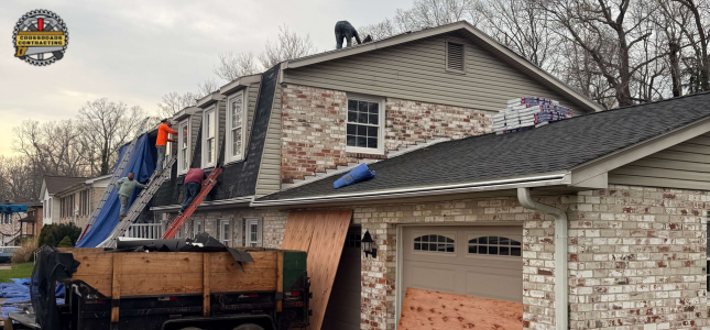 Roof Replacement Cost MD for homeowners with a new asphalt shingle roof installed by professional roofing contractors.