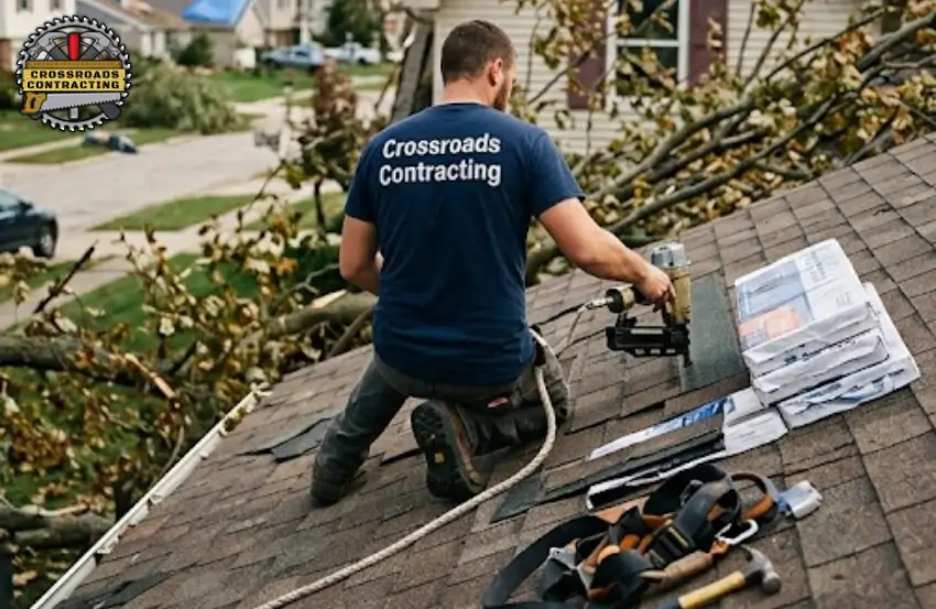 Storm Damage Repair Frederick MD roof inspection after severe wind and hail damage