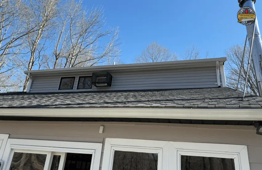 Damaged gutters showing signs of gutter replacement in Calvert County MD