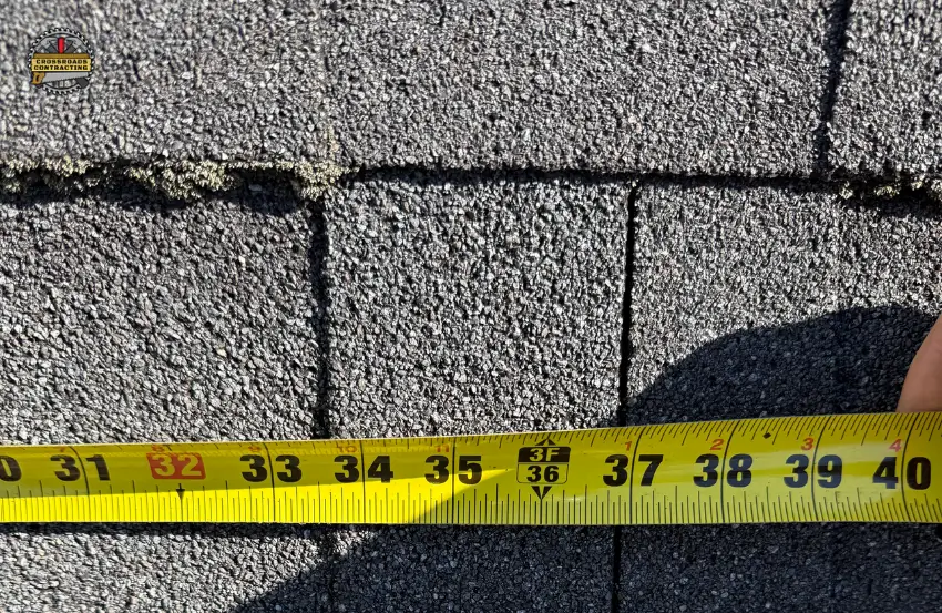 Roof blistering identified during a professional asphalt shingle roof inspection